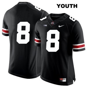 Youth NCAA Ohio State Buckeyes Kendall Sheffield #8 College Stitched No Name Authentic Nike White Number Black Football Jersey QC20R54TK